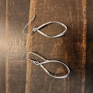 925 Sterling Silver Dangly Twisted Hoop Earrings